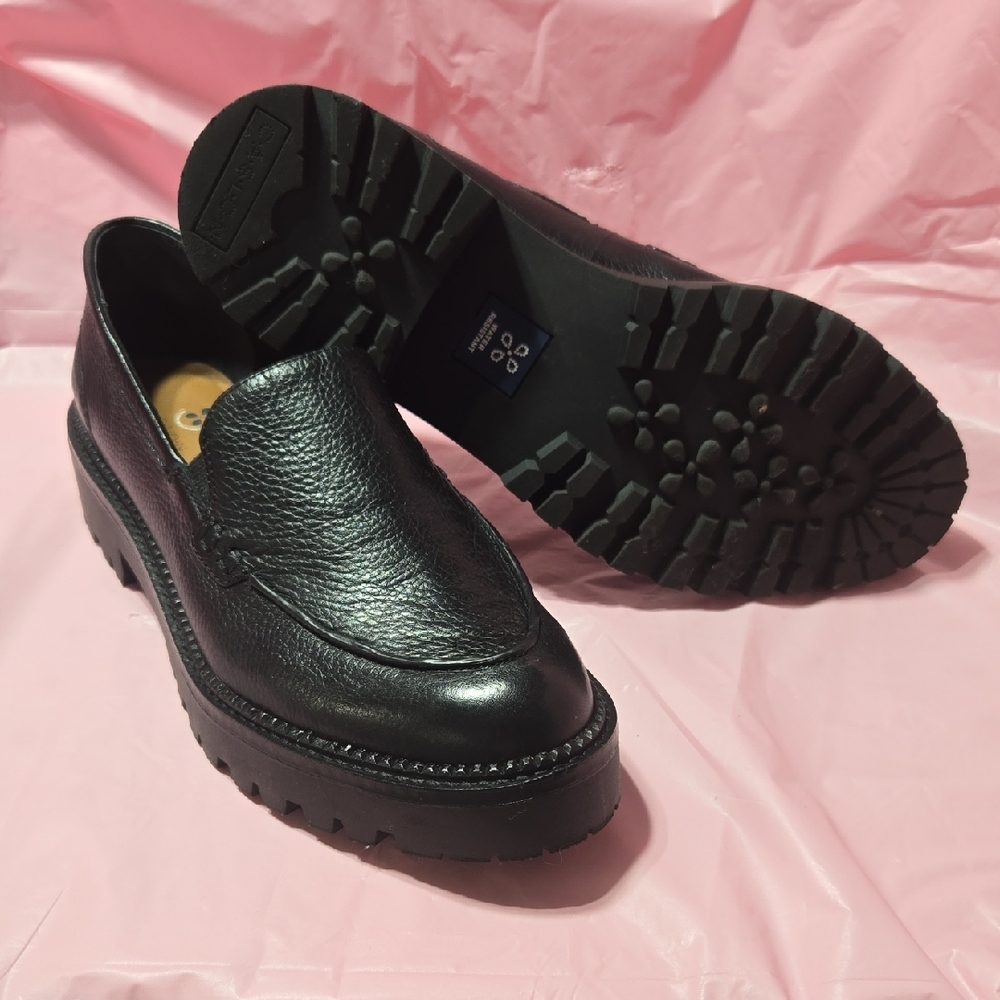 Caslon Black Leather Loafers